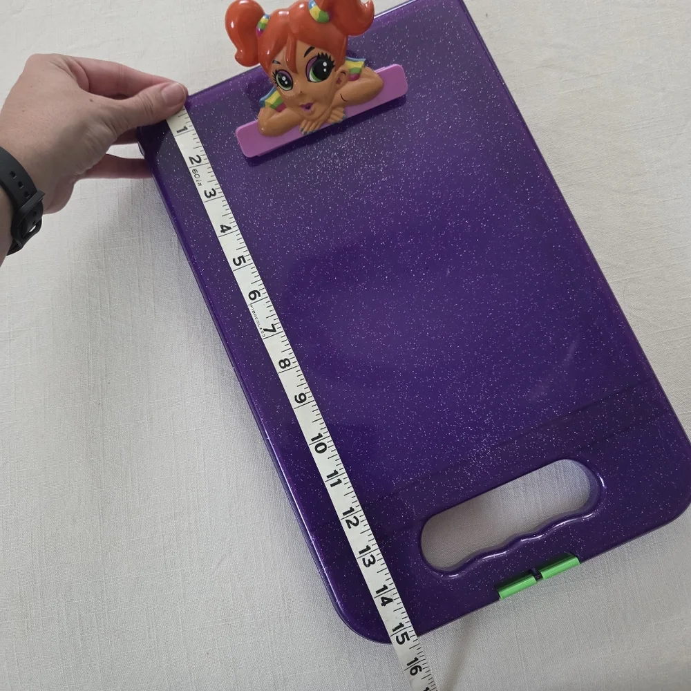 Vintage Lisa Frank Purple Glitter Open Folder Clipboard 90s Girl